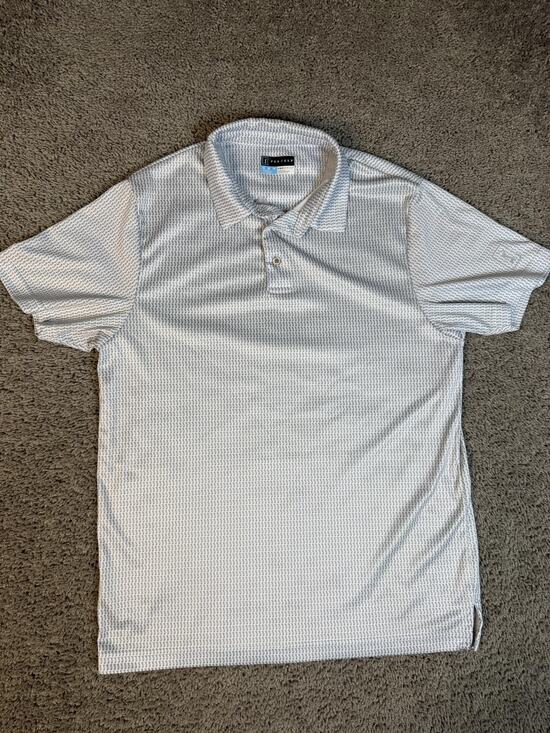 PGA Tour Other - PGA TOUR Polo Shirt Mens M White ProSeries Golf Bag Print Wicking Breathable
